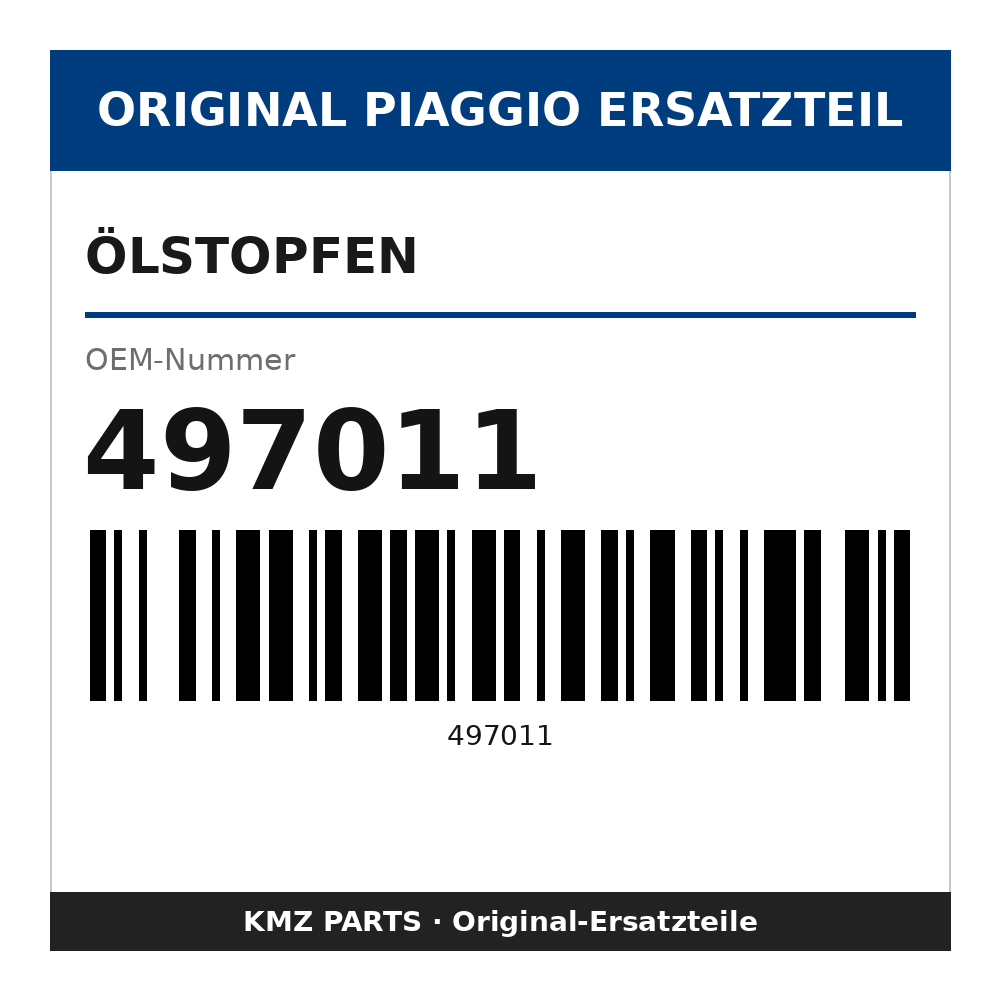 Piaggio Ölstopfen 497011