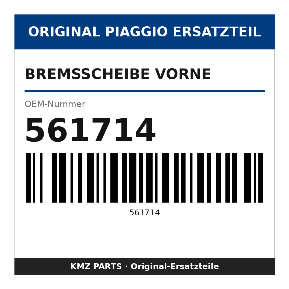 Piaggio Bremsscheibe vorne 561714