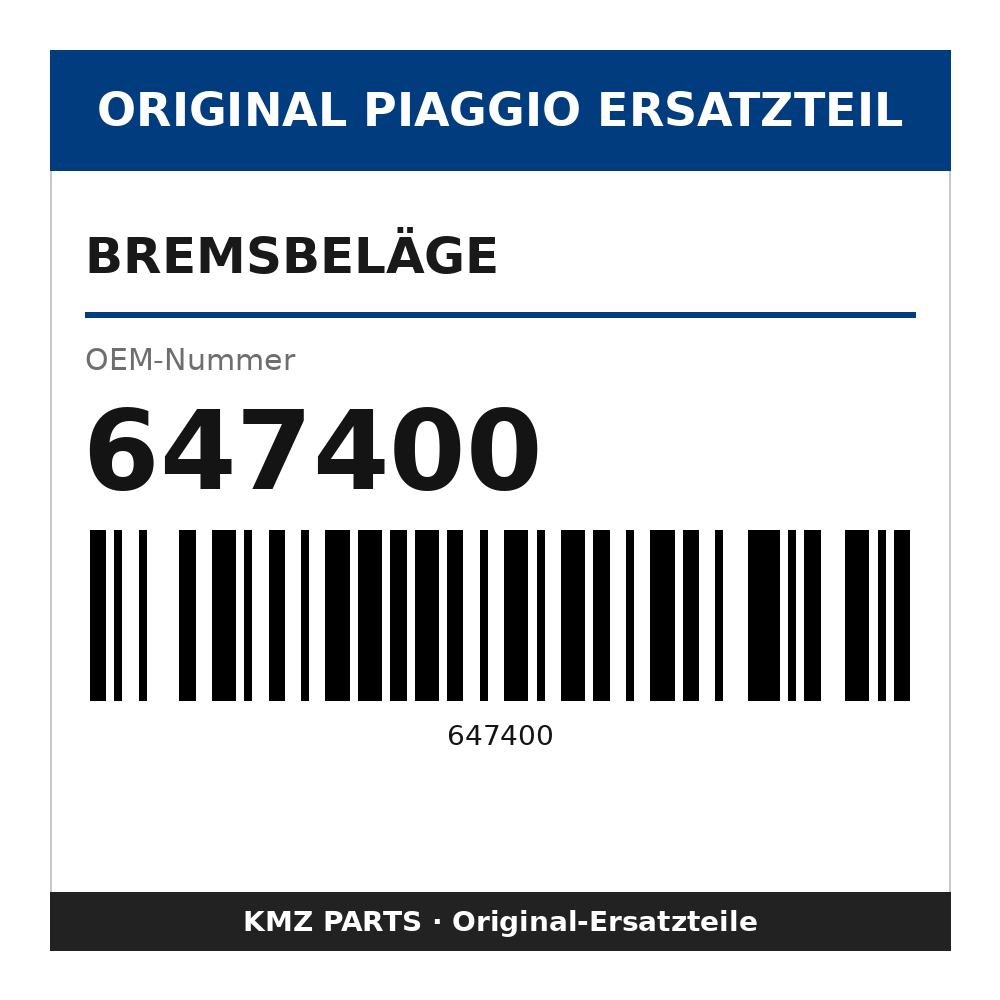 Piaggio Bremsbeläge 647400