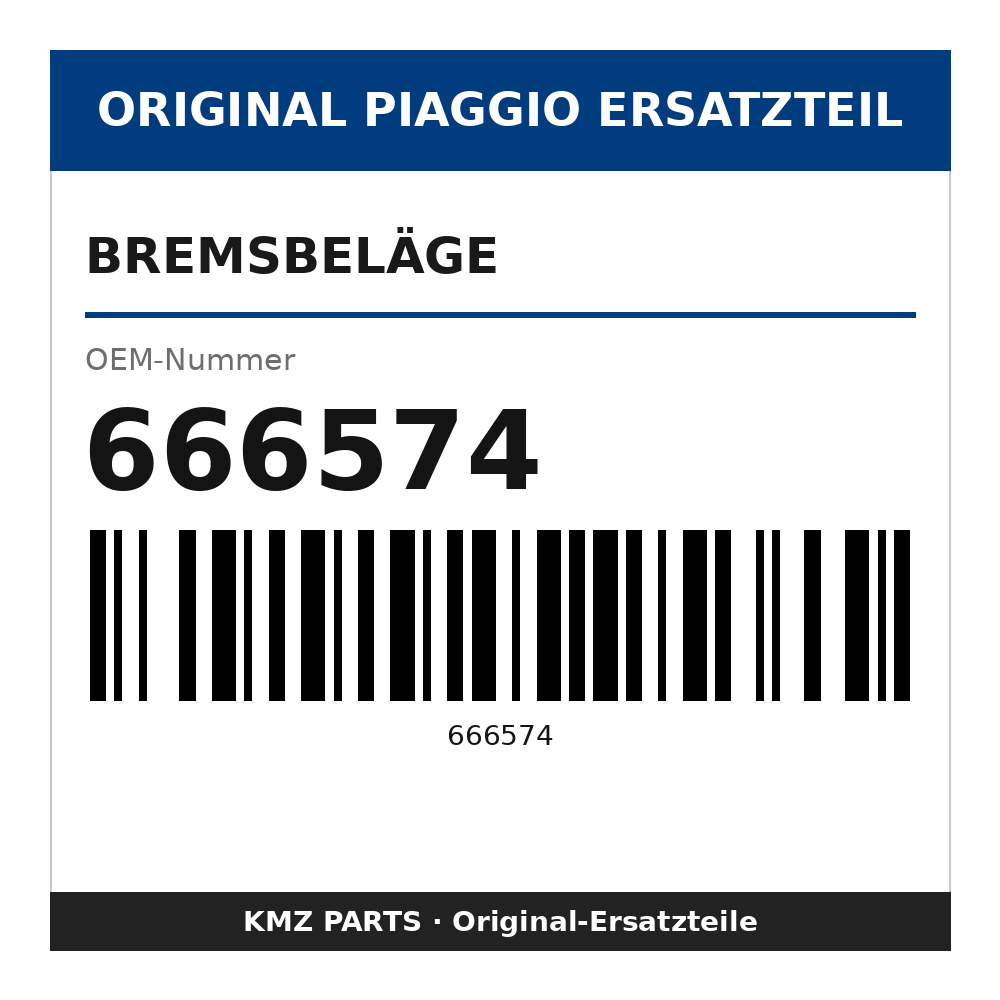 Piaggio Bremsbeläge 666574