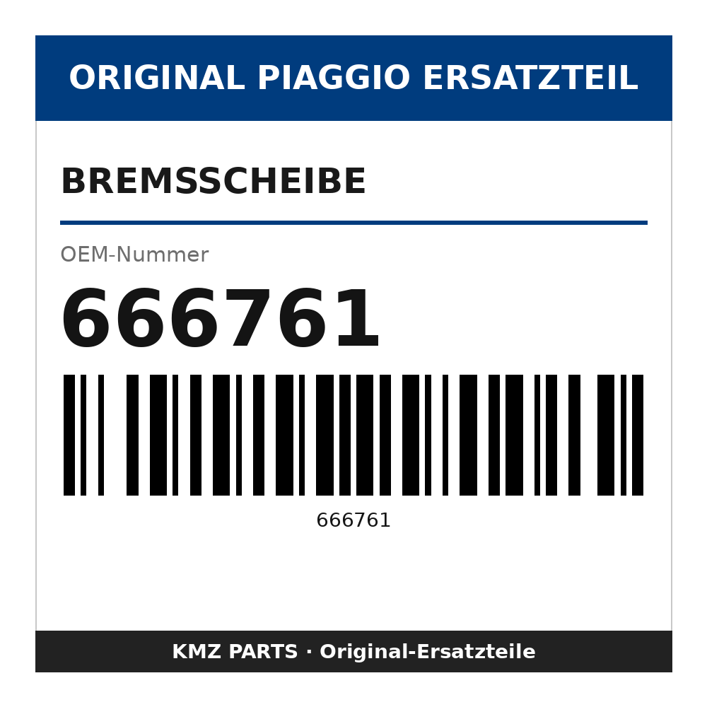 Piaggio Bremsscheibe 666761