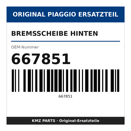Piaggio Bremsscheibe hinten 667851