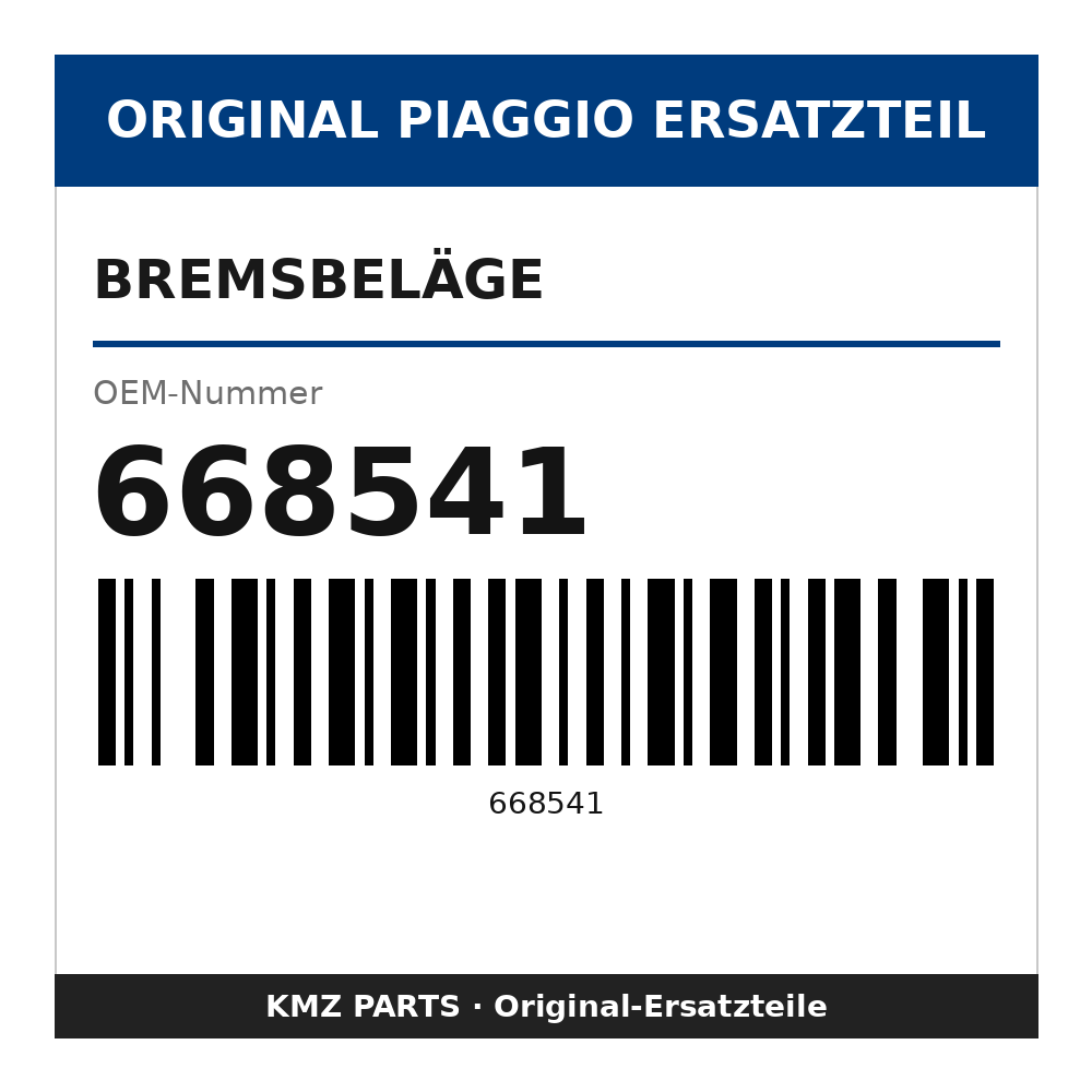 Piaggio Bremsbeläge 668541