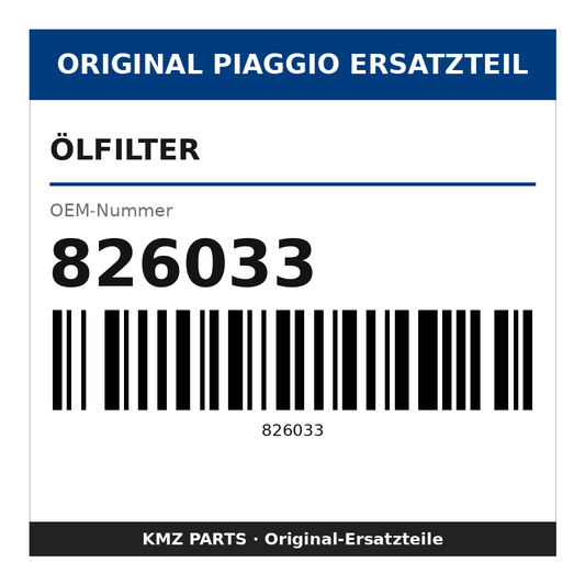 Piaggio Ölfilter 826033