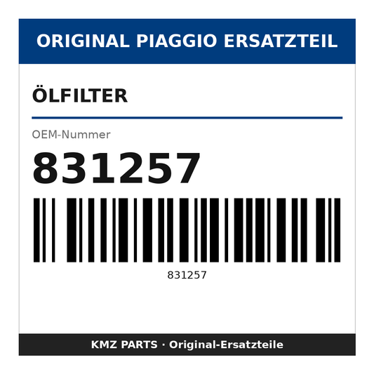 Piaggio Ölfilter 831257