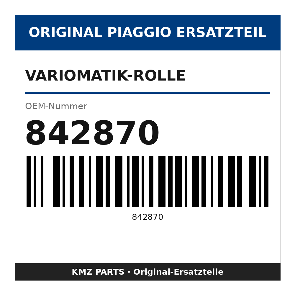 Piaggio Variomatik-Rolle 842870