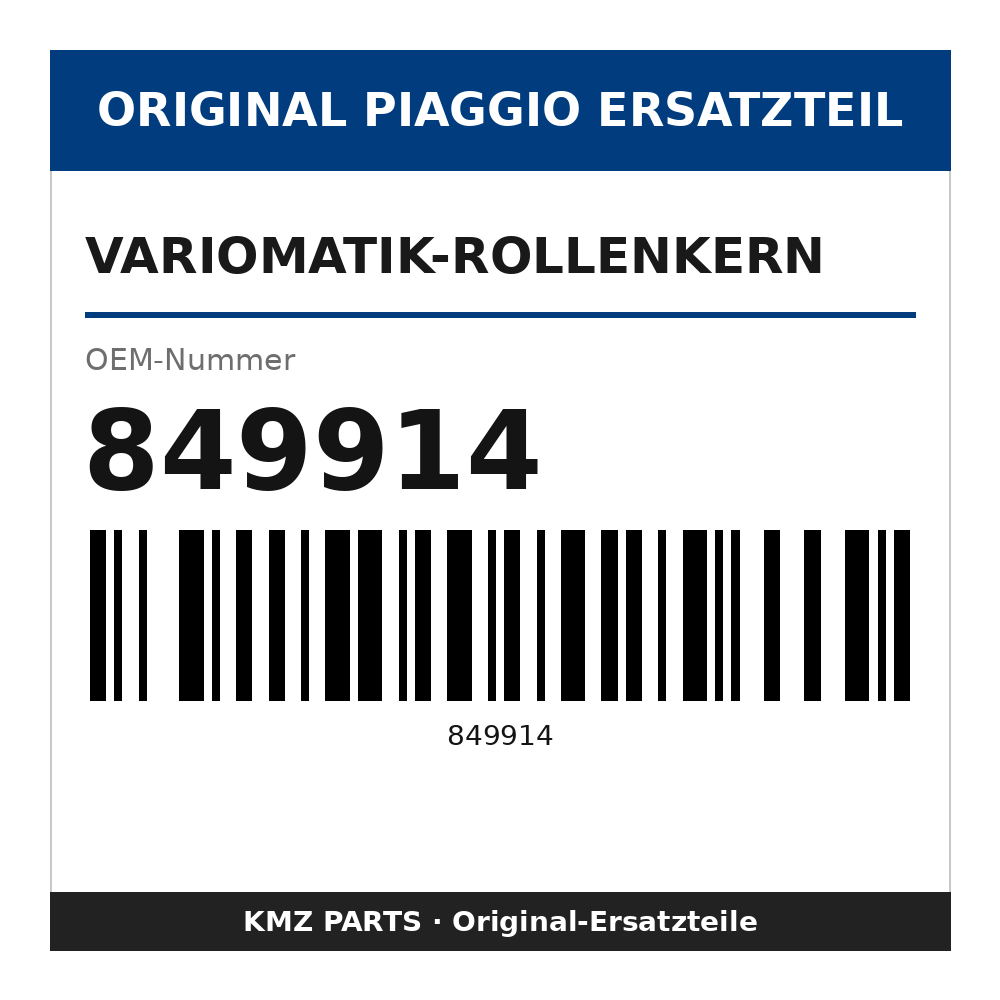 Piaggio Variomatik-Rollenkern 849914