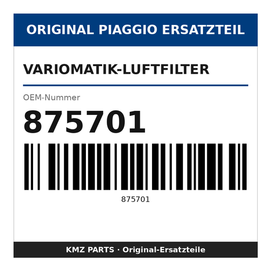 Piaggio Variomatik-Luftfilter 875701