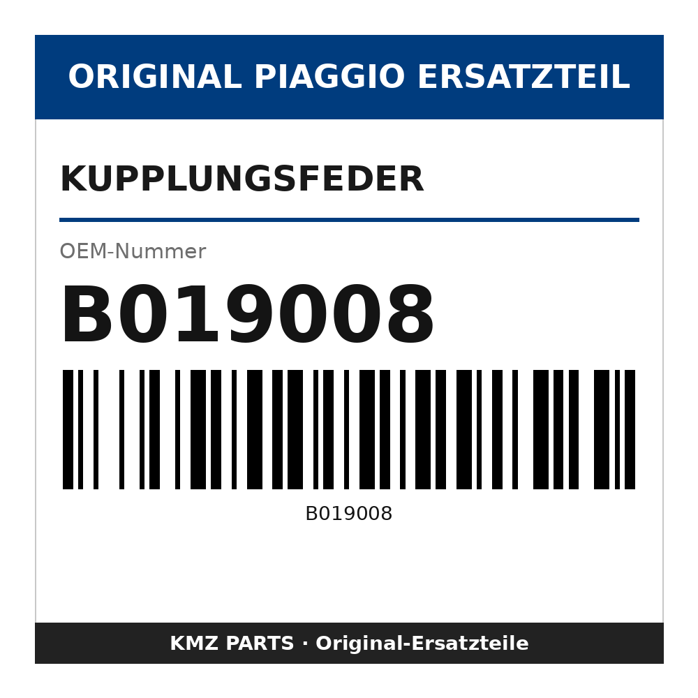 Piaggio Kupplungsfeder B019008