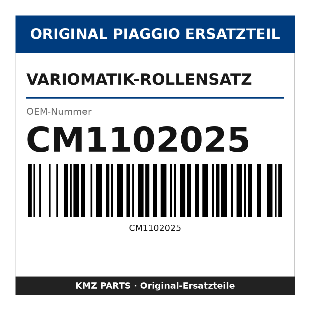 Piaggio Variomatik-Rollensatz CM1102025