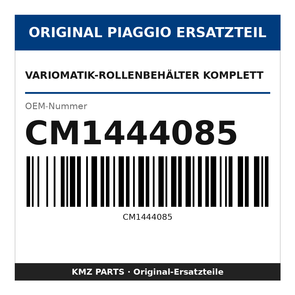Piaggio Variomatik-Rollenbehälter komplett CM1444085
