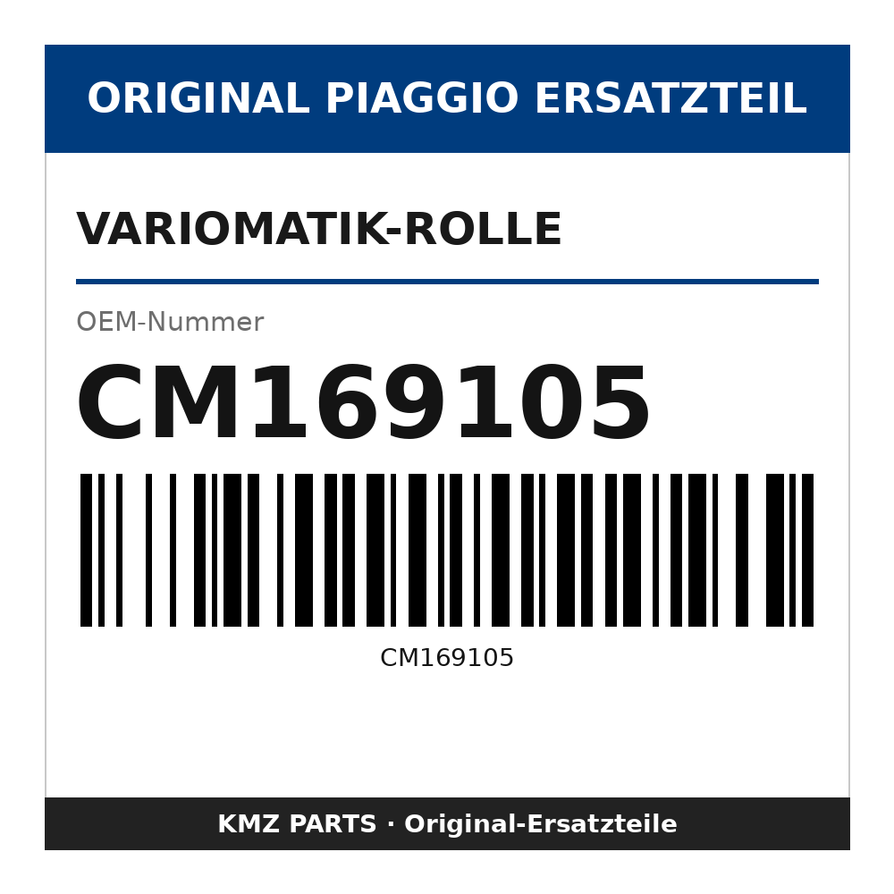 Piaggio Variomatik-Rolle CM169105