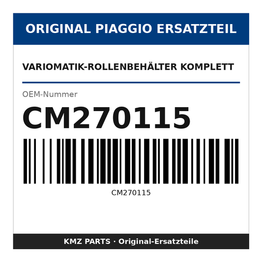 Piaggio Variomatik-Rollenbehälter komplett CM270115