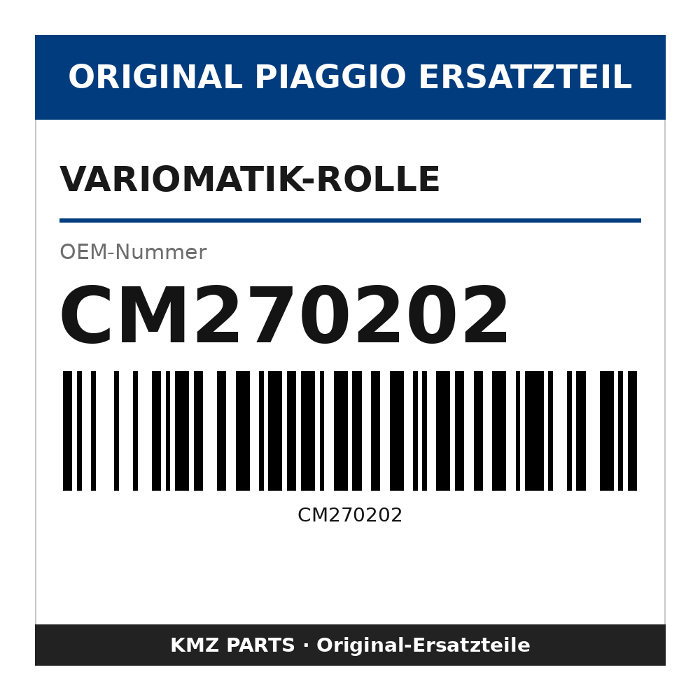 Piaggio Variomatik-Rolle CM270202