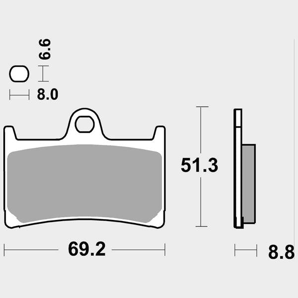 BRAKING RACING Bremsklotz 786 (SBS 634)