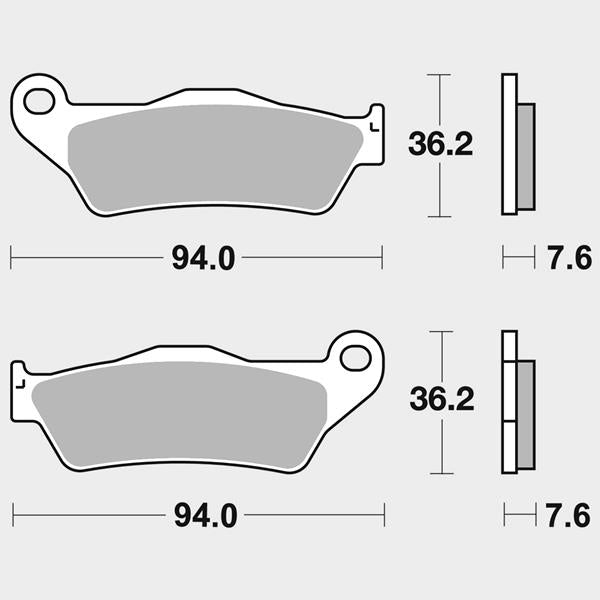 SBS Bremsbeläge 671H.HF Ceramic passend für Harley-Davidson