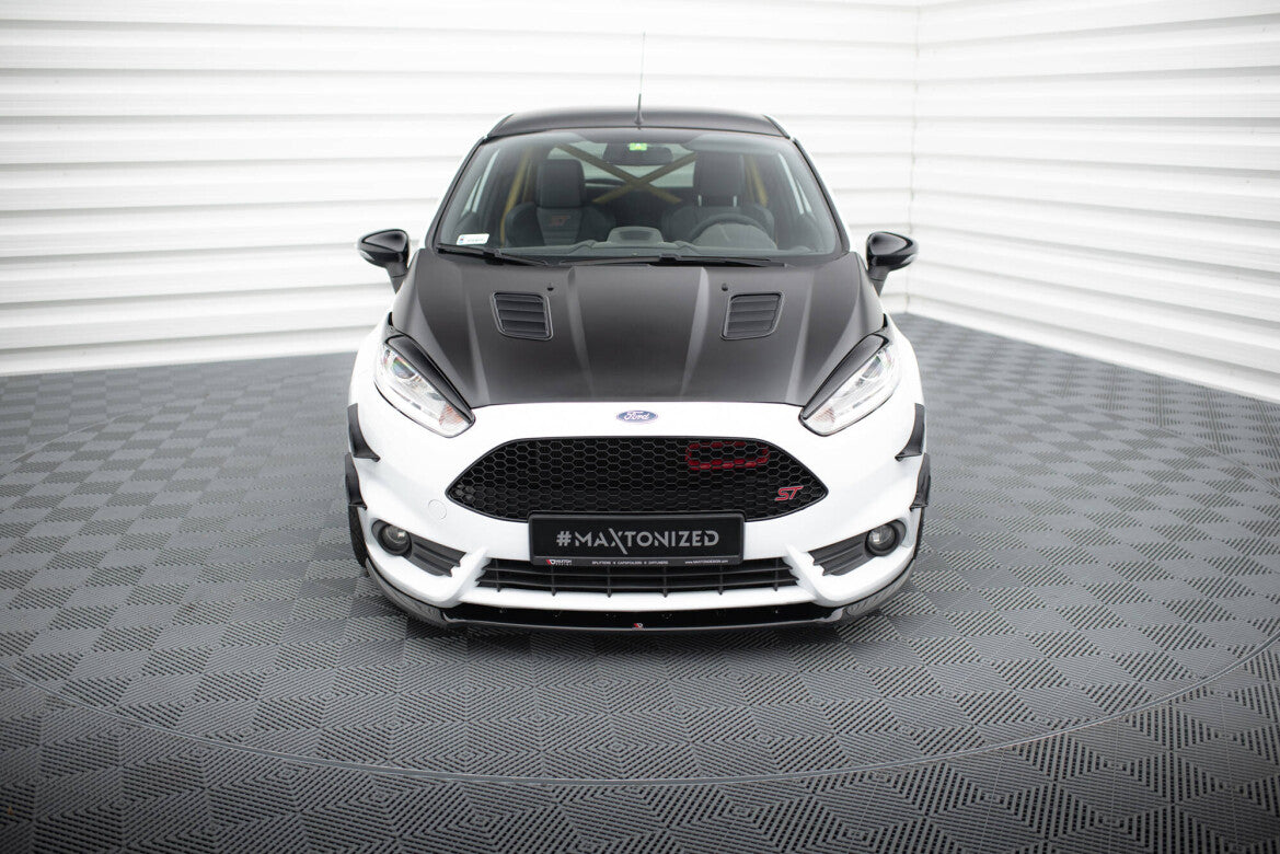 Scheinwerfer Blenden Böser Blick V.1 passend für Ford Fiesta ST / ST-Line / Standard Mk7 FL schwarz Hochglanz