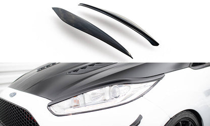 Scheinwerfer Blenden Böser Blick V.1 passend für Ford Fiesta ST / ST-Line / Standard Mk7 FL schwarz Hochglanz