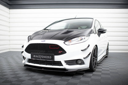 Scheinwerfer Blenden Böser Blick V.1 passend für Ford Fiesta ST / ST-Line / Standard Mk7 FL schwarz Hochglanz