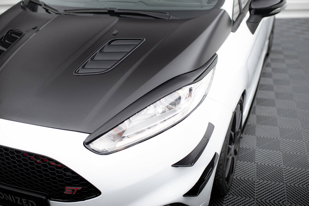 Scheinwerfer Blenden Böser Blick V.1 passend für Ford Fiesta ST / ST-Line / Standard Mk7 FL schwarz Hochglanz