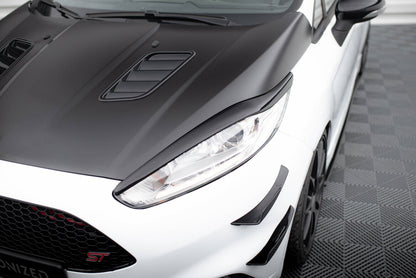 Scheinwerfer Blenden Böser Blick V.1 passend für Ford Fiesta ST / ST-Line / Standard Mk7 FL schwarz Hochglanz