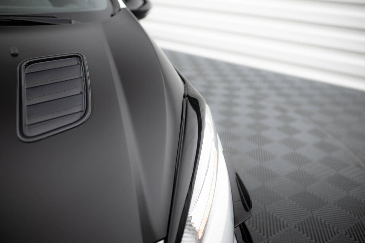 Scheinwerfer Blenden Böser Blick V.1 passend für Ford Fiesta ST / ST-Line / Standard Mk7 FL schwarz Hochglanz