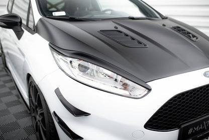 Scheinwerfer Blenden Böser Blick V.1 passend für Ford Fiesta ST / ST-Line / Standard Mk7 FL schwarz Hochglanz