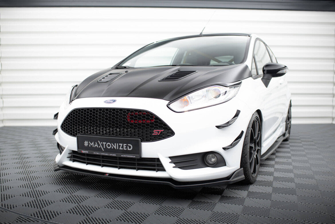 Scheinwerfer Blenden Böser Blick V.2 passend für Ford Fiesta ST / ST-Line / Standard Mk7 FL schwarz Hochglanz
