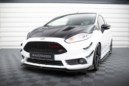 Scheinwerfer Blenden Böser Blick V.2 passend für Ford Fiesta ST / ST-Line / Standard Mk7 FL schwarz Hochglanz