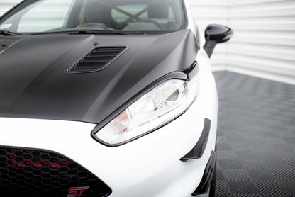 Scheinwerfer Blenden Böser Blick V.2 passend für Ford Fiesta ST / ST-Line / Standard Mk7 FL schwarz Hochglanz