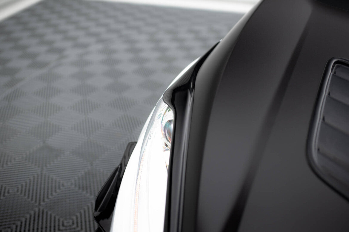 Scheinwerfer Blenden Böser Blick V.2 passend für Ford Fiesta ST / ST-Line / Standard Mk7 FL schwarz Hochglanz