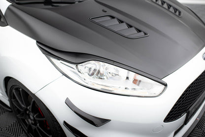 Scheinwerfer Blenden Böser Blick V.2 passend für Ford Fiesta ST / ST-Line / Standard Mk7 FL schwarz Hochglanz
