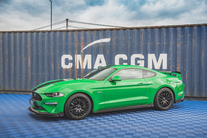 Seitenschweller Ansatz (Paar) + Flaps passend für Ford Mustang GT Mk6 FL
