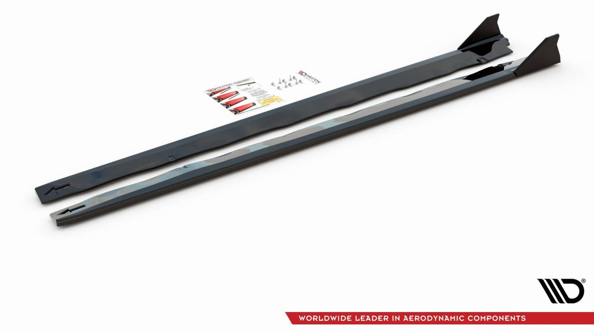 Seitenschweller Ansatz (Paar) + Flaps passend für Ford Mustang GT Mk6 FL