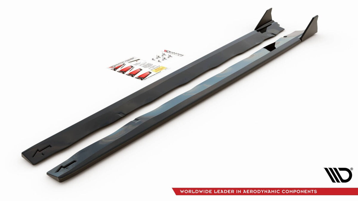 Seitenschweller Ansatz (Paar) + Flaps passend für Ford Mustang GT Mk6 FL