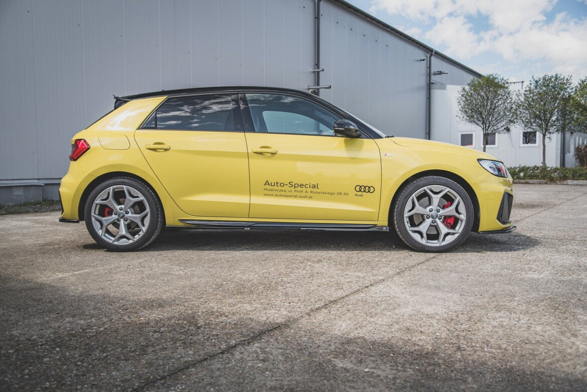 Seitenschweller Ansatz (Paar) passend für Audi A1 S-Line GB schwarz Hochglanz