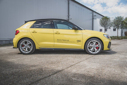 Seitenschweller Ansatz (Paar) passend für Audi A1 S-Line GB schwarz Hochglanz