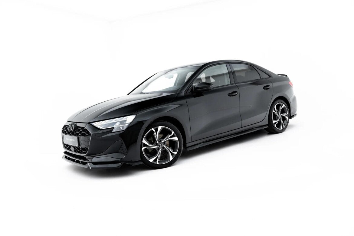 Seitenschweller Ansatz (Paar) passend für Audi A3 Limousine 8Y Facelift schwarz Hochglanz