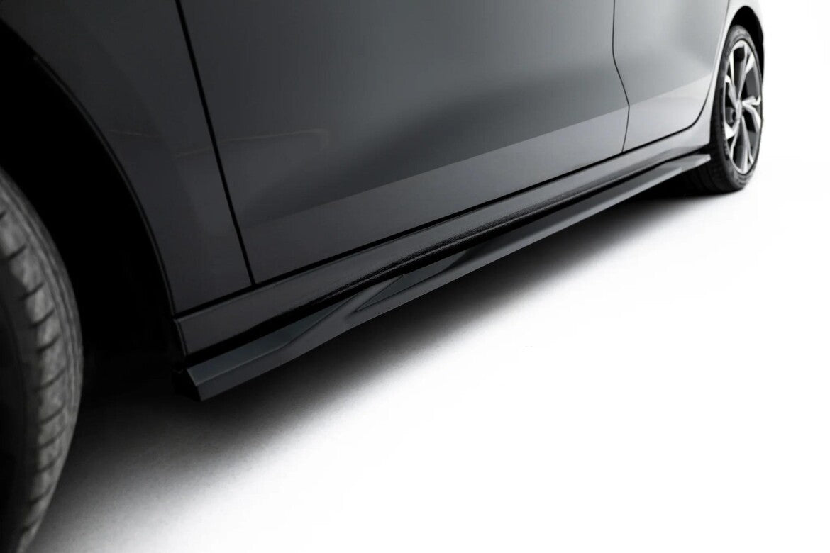 Seitenschweller Ansatz (Paar) passend für Audi A3 Limousine 8Y Facelift schwarz Hochglanz