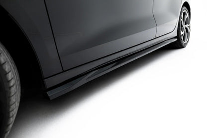 Seitenschweller Ansatz (Paar) passend für Audi A3 Limousine 8Y Facelift schwarz Hochglanz
