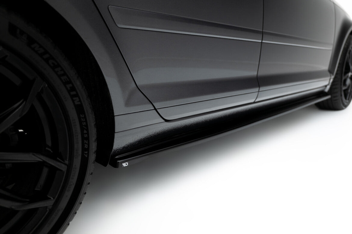 Seitenschweller Ansatz (Paar) passend für Audi A3 Sportback 8P / 8P FL schwarz Hochglanz