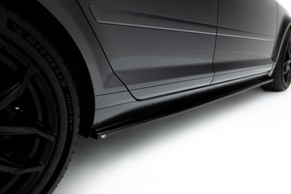 Seitenschweller Ansatz (Paar) passend für Audi A3 Sportback 8P / 8P FL schwarz Hochglanz