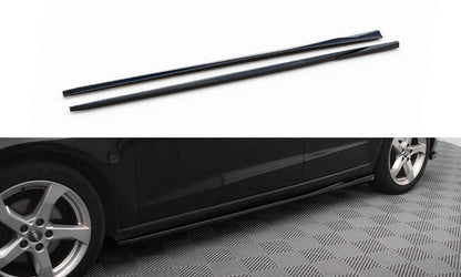 Seitenschweller Ansatz (Paar) passend für Audi A3 Sportback 8V FL schwarz Hochglanz