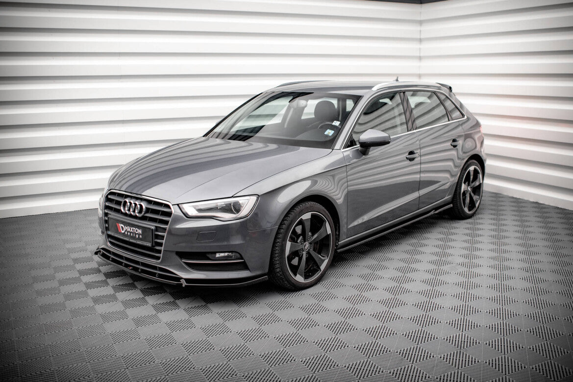 Seitenschweller Ansatz (Paar) passend für Audi A3 Sportback 8V schwarz Hochglanz