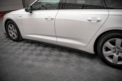 Seitenschweller Ansatz (Paar) passend für Audi A6 C8 schwarz Hochglanz