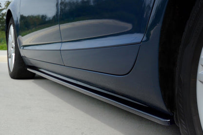 Seitenschweller Ansatz (Paar) passend für Audi A6 S-Line C6 / C6 FL schwarz Hochglanz