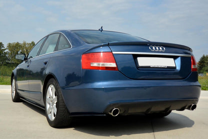 Seitenschweller Ansatz (Paar) passend für Audi A6 S-Line C6 / C6 FL schwarz Hochglanz