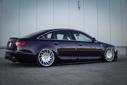 Seitenschweller Ansatz (Paar) passend für Audi A6 S-Line C6 / C6 FL schwarz Hochglanz