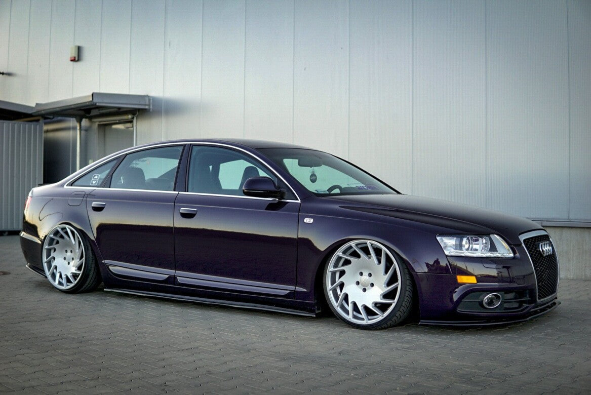 Seitenschweller Ansatz (Paar) passend für Audi A6 S-Line C6 / C6 FL schwarz Hochglanz