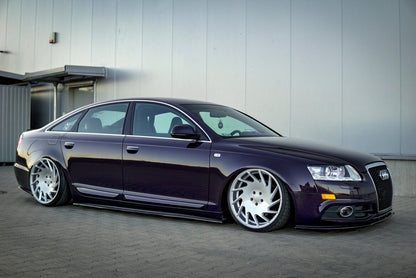 Seitenschweller Ansatz (Paar) passend für Audi A6 S-Line C6 / C6 FL schwarz Hochglanz